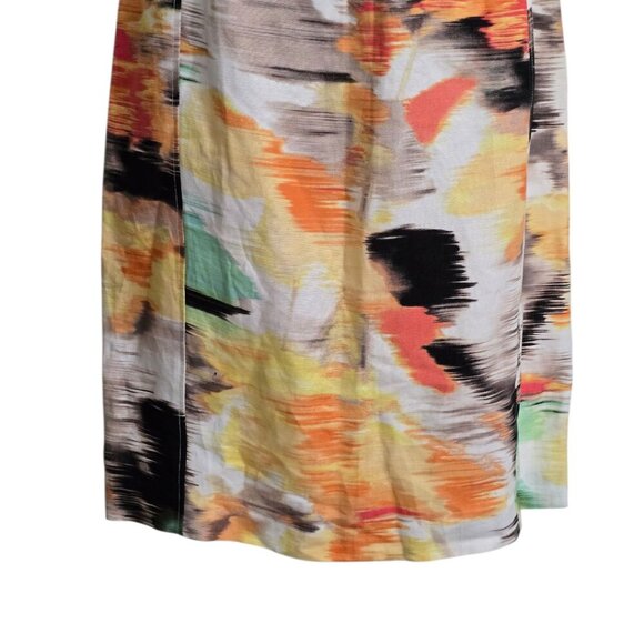 Calvin Klein NWT Sleeveless Abstract Linen Blend Sheath Dress Sz 8 - Picture 5 of 13